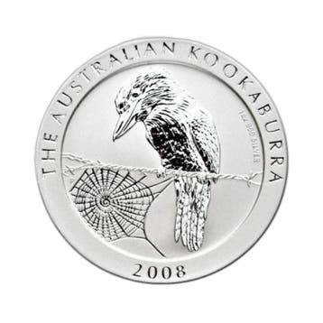1 kilo zilveren Kookaburra munt 2008, Timbres & Monnaies, Métaux nobles & Lingots