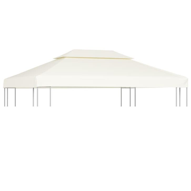 vidaXL Vervangend tentdoek prieel 310 g/m² 3x4 m crèmewit, Tuin en Terras, Partytenten, Nieuw, Verzenden