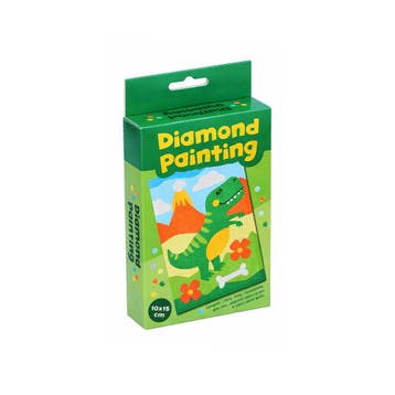 Diamond painting setje voor kinderen (10x15 cm, dino), Verzenden, Nieuw