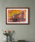 Alfredo Hernández Perdomo - En dique seco (XL). acrílico,, Antiek en Kunst, Kunst | Schilderijen | Modern