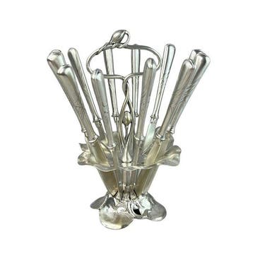 WMF / Geislingen - Porte couteau - Étain, Plaqué(e) argent