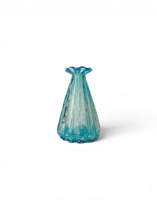 Vaas - Muranoglas - Vaas bolle goud 24 kt VR, Antiek en Kunst, Antiek | Glaswerk en Kristal