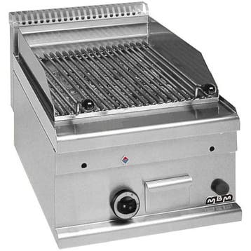 Lavasteengrill | MINIMA 600 | Gas | Oppervlak 355x460 (RVS), Verzenden