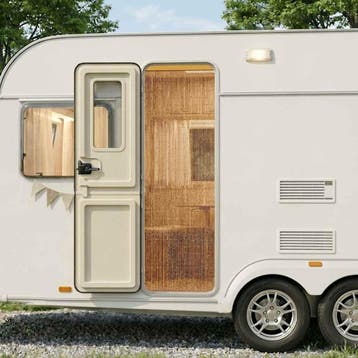 vidaXL Insectengordijn voor camper 56x185 cm bamboe, Verzenden, Nieuw