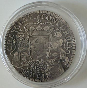 Nederland, Dordrecht. Zilveren Rijder 1676 / of extreme