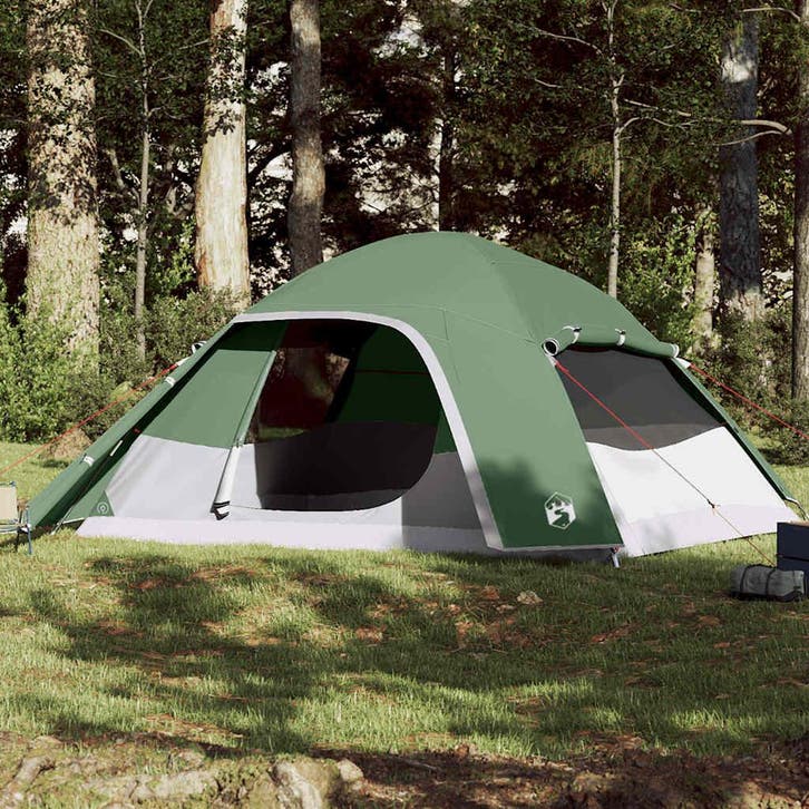 vidaXL Koepeltent 6-persoons waterdicht groen, Caravans en Kamperen, Tenten, Nieuw, Verzenden