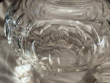 Vaas - Glas - met Olivenschliff rond 1880, Antiquités & Art