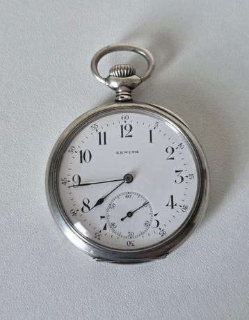 Zenith - Antiek Zilveren (.800) Zenith Zakhorloge, 1913 -, Nieuw