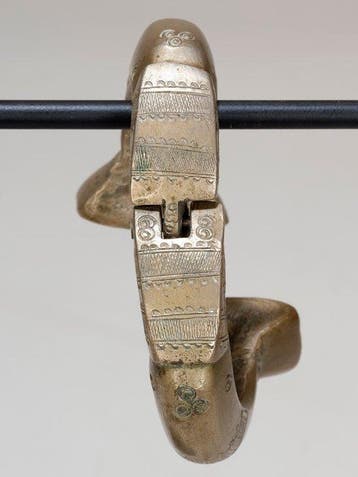 Scharnierarmband / manilla – Tuareg – Sahara – Wit metaal,