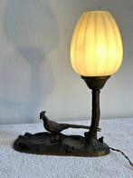 Tafellamp - Opaline glas - Vogel sculptuur lamp, Nieuw