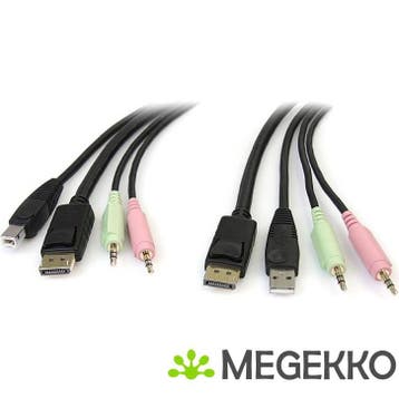 StarTech.com 1,80m 4-in-1 USB DisplayPort KVM-switch Kabel, Computers en Software, Verzenden, Nieuw