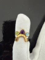 Bvlgari - Bague - 18 carats Or jaune Améthyste - Péridot, Bijoux, Sacs & Beauté