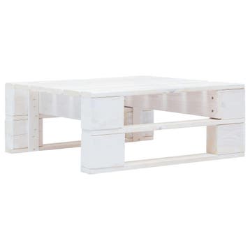 vidaXL Tuinhocker pallet hout wit, Verzenden