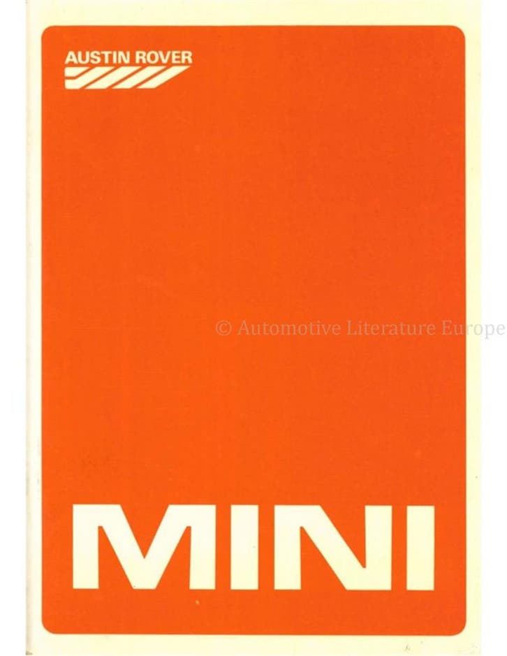 1983 AUSTIN MINI INSTRUCTIEBOEKJE NEDERLANDS, Autos : Divers, Modes d'emploi & Notices d'utilisation