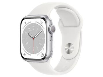 Apple Watch Series 8 - Refurbished - 45mm GPS - Zilver, Handtassen en Accessoires, Smartwatches, Verzenden, Zo goed als nieuw