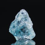 MAGOK Ice Blue SPINEL Crystal • 1,10 ct • Intense Zoning met