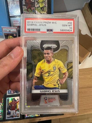 Panini Prizm, Topps Neymar Jr., Gabriel Jesus Graded card, Nieuw