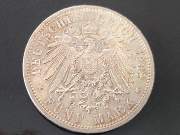 Duitsland, keizerrijk Numismatic & Rare Silver Coin 5 Mark