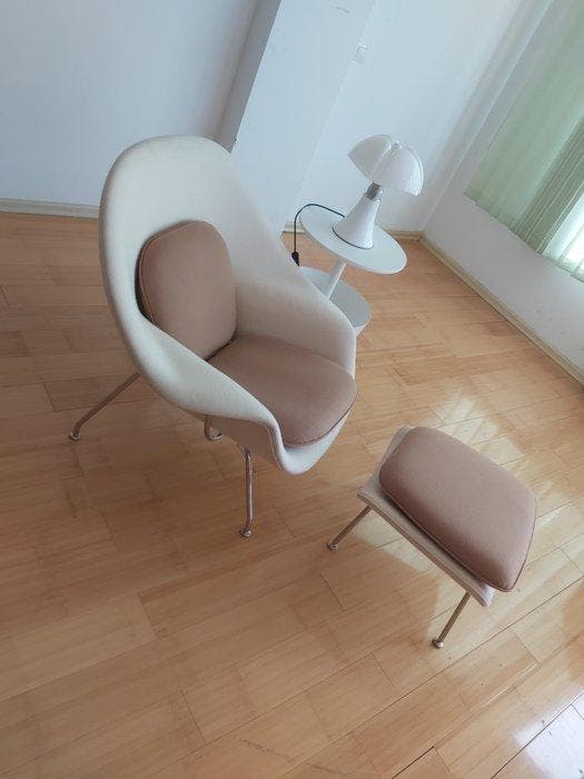 Knoll - Eero Saarinen - Fauteuil - Womb Stoel - Textiel,, Antiek en Kunst, Kunst | Designobjecten