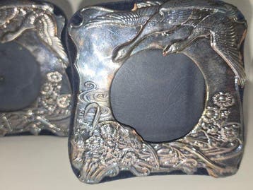 RBB - Fotolijst (2) - .925 zilver - Ganzen en Waterlelies