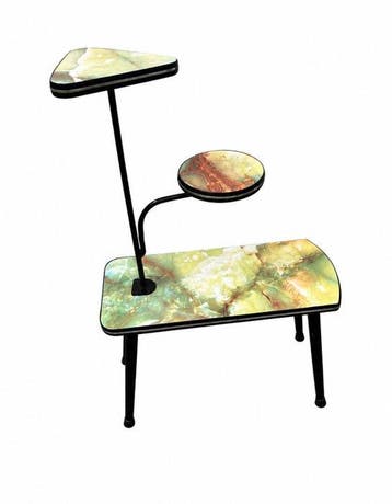 Table à plantes - Bois, Métal - Vintage table à plantes