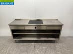 RVS Werktafel met inbouw inductie Fornuis 188 cm 400V Horeca, Ophalen of Verzenden, Nieuw in verpakking