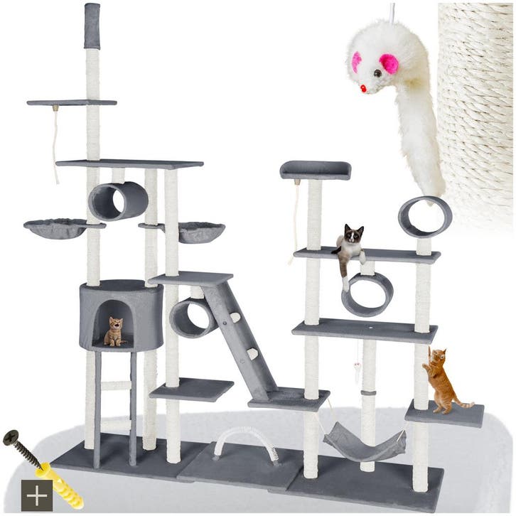 Krabpaal Snooky 261 cm - grijs, Dieren en Toebehoren, Katten-accessoires, Verzenden