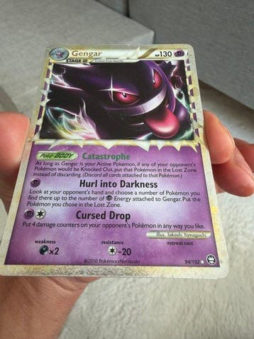 Pokémon - 1 Card - Gengar 94/102 Foil, Full art - Heart Gold, Nieuw