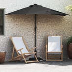vidaXL Tuinparasol Zwart 294 x 150 x 224 cm Polyester en, Verzenden, Nieuw