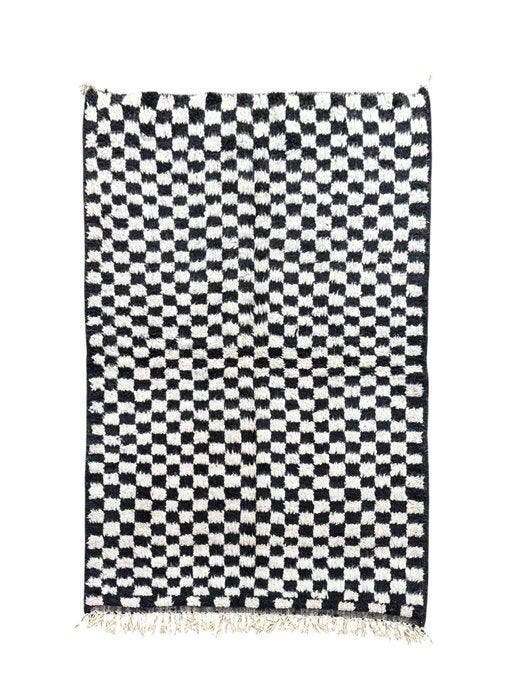 Zwart-wit Marokkaans Berber tapijt - Vloerkleed - 270 cm -, Huis en Inrichting, Stoffering | Tapijten en Vloerkleden