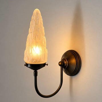 DBGM - Wandlamp - Messing, Metaal, Glas - Art Deco Scone, Antiek en Kunst