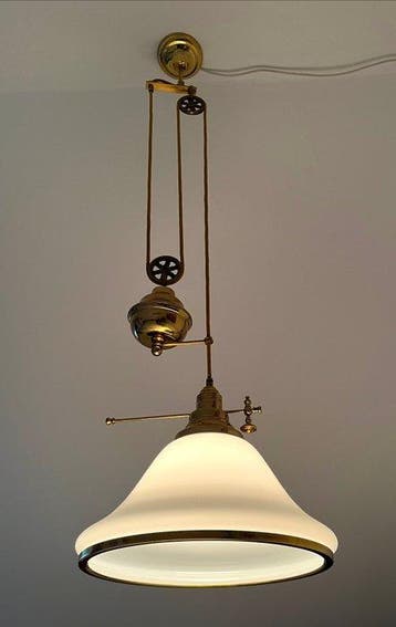 Kemner verlichting - Lamp - messing, glas - Pendellamp met