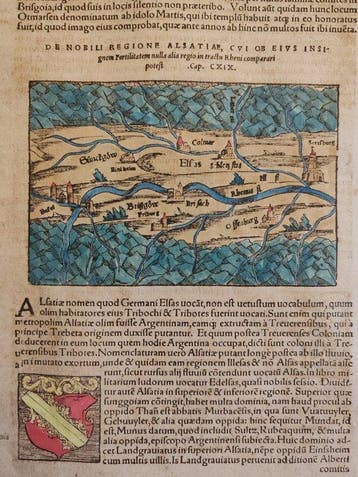 Frankrijk - Elzas; Sebastian Münster (1488–1552) - Alsatiæ, Nieuw