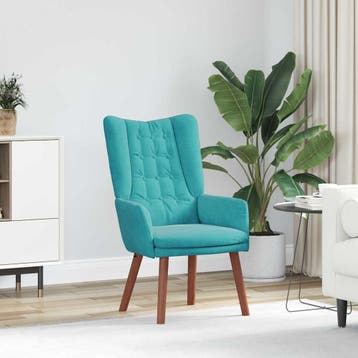 vidaXL Fauteuil Turquoise 63 x 67 x 94 cm Fluweel, Huis en Inrichting, Verzenden, Nieuw
