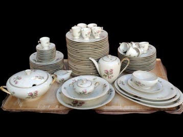 Hutschenreuther - Tafelservies (80) - Creamware - Bord- en, Antiek en Kunst