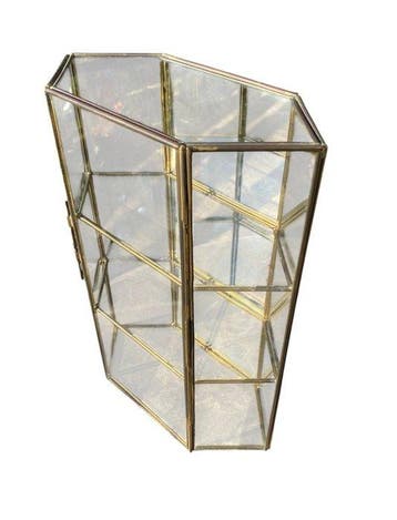 Vitrine - Zeldzame vitrinekast - Glas, Messing - Vitrinekast, Nieuw