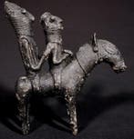 Figuur - Een paar paardrijders - brons - Yoruba - 21 cm -