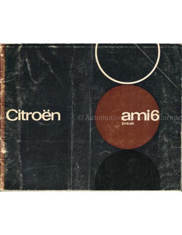 1966 CITROËN AMI 6 BREAK INSTRUCTIEBOEKJE NEDERLANDS