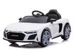 Kinderauto Audi R8 | Wit | 12V | OP=OP, Ophalen of Verzenden, Nieuw