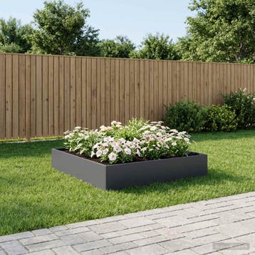 vidaXL Plantenbak Antraciet 100 x 100 x 20 cm Koudgewalst, Verzenden, Nieuw