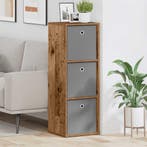 vidaXL Dressoir met lade Oudhout 35 x 32 x 99,5 cm, Verzenden, Nieuw