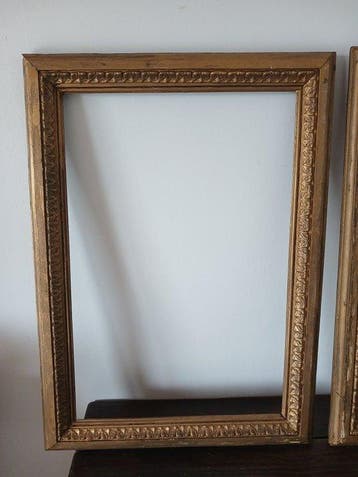 Lijst (2) - verguld hout - Antieke kaders, Antiek en Kunst