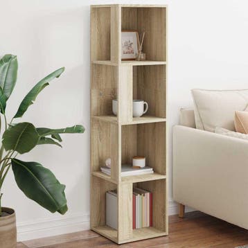 vidaXL Hoekkast 33x33x132 cm bewerkt hout sonoma, Huis en Inrichting, Verzenden, Nieuw