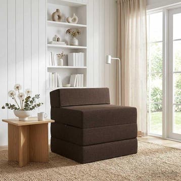 vidaXL Vouwbare Sofa Bed Taupe 200 x 70 x 15 cm Stof, Verzenden, Nieuw