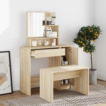vidaXL Kaptafelset 86,5x35x136 cm sonoma eikenkleurig, Verzenden, Nieuw