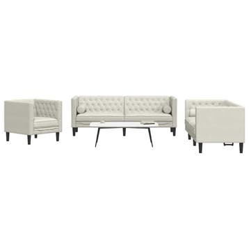 vidaXL 3-delige Loungeset Chesterfield met bolsters fluweel, Huis en Inrichting, Zetels | Zetels, Verzenden, Nieuw