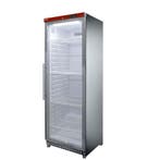 Koelkast geventileerd, glazen deur, 400 liter. R.V.S., Verzenden