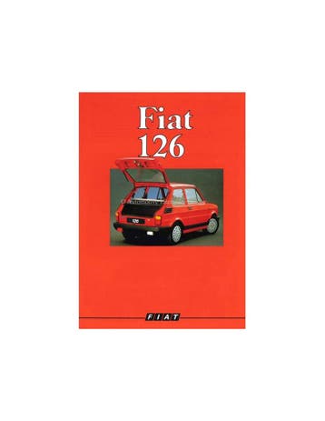 1988 FIAT 126 BROCHURE DUITS, Ophalen of Verzenden