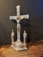 Art Nouveau Crucifix - Metaal - 1920-1930 - Zilverkleurig