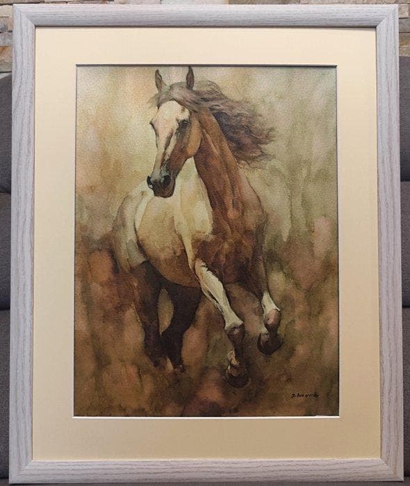 Davor Ivkovi (1965) - Horse, Antiquités & Art, Art | Peinture | Classique